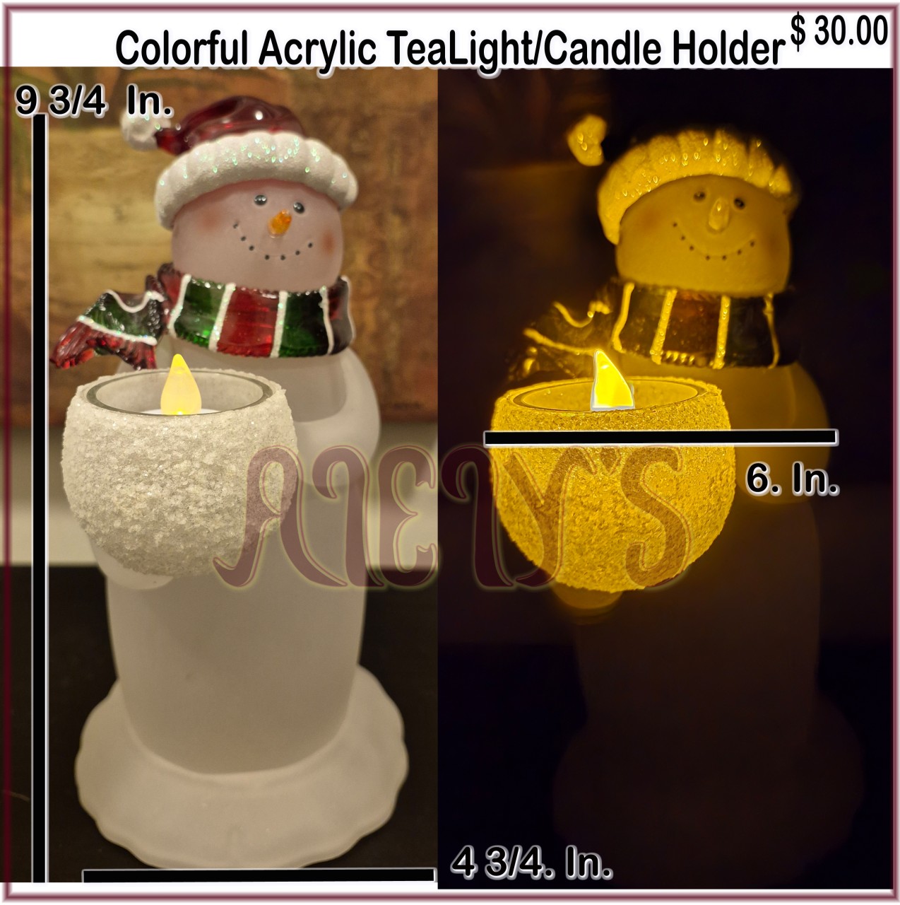 Snow Man Battery Candle Include