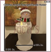 Snow Man Battery Candle Include