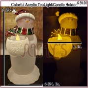 Snow Man Battery Candle Include
