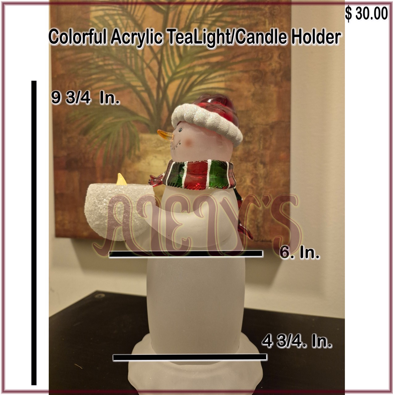 Snow Man Battery Candle Include
