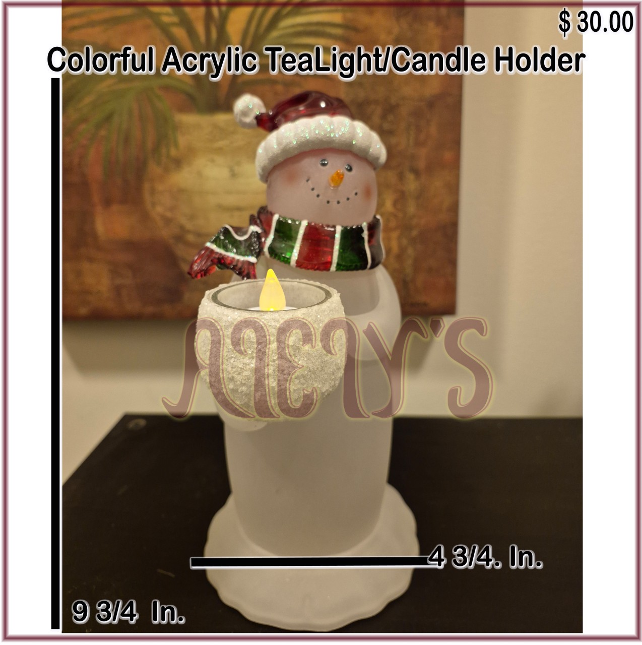 Snow Man Battery Candle Include