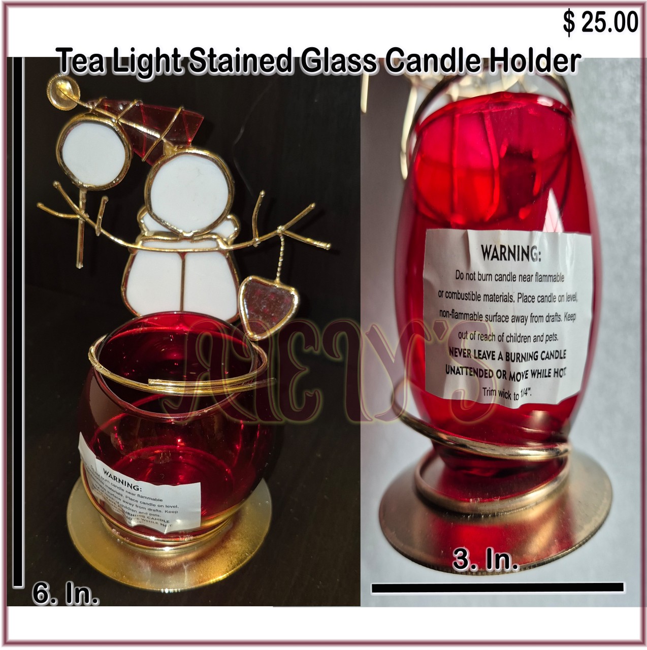 Tea Light #1 (Light/Candle does Not include.)